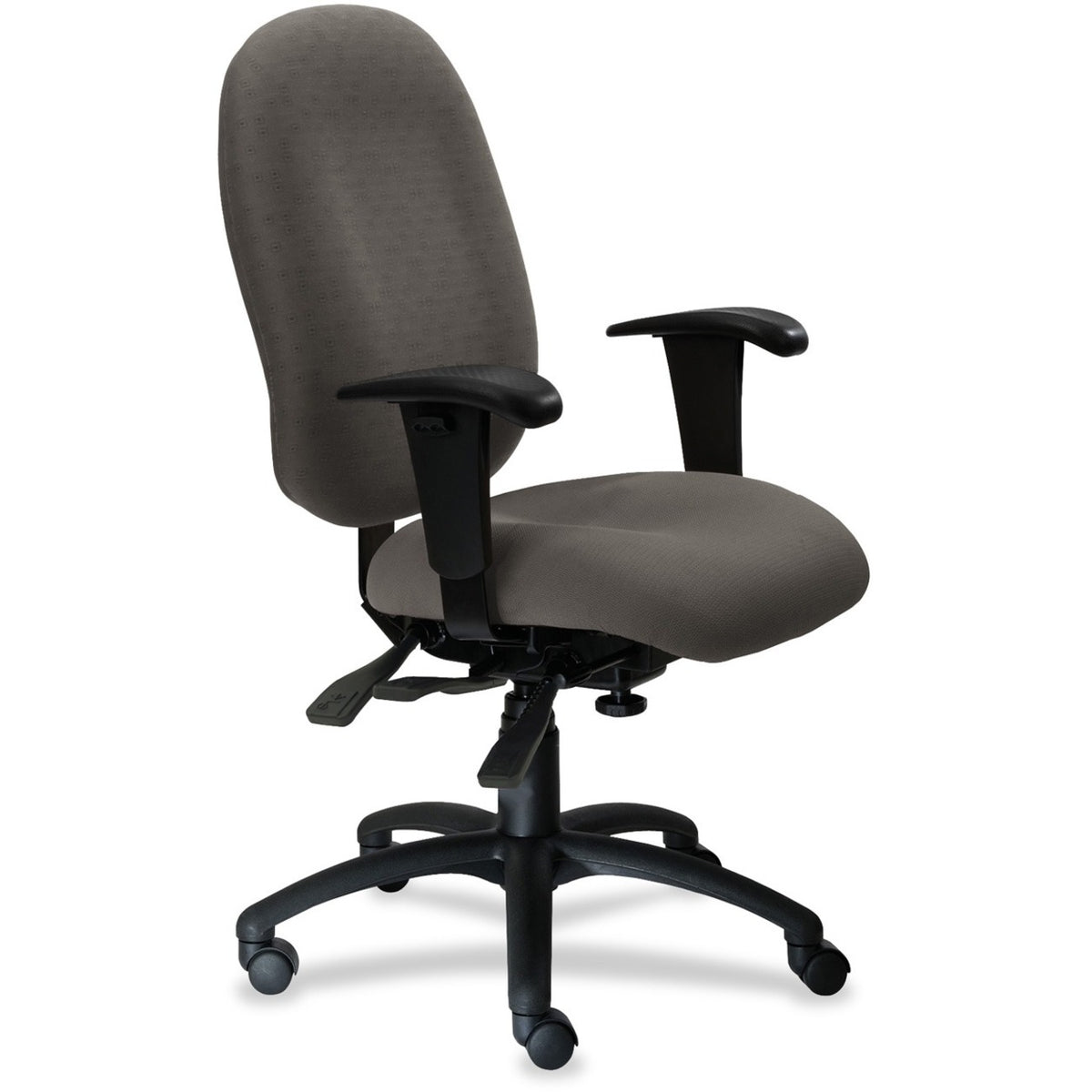 9 to 5 Seating Logic 1780 High-Back Task Chair with Arms - Lead Seat Color - Polyester Seat Material - Acrylic Back Mate