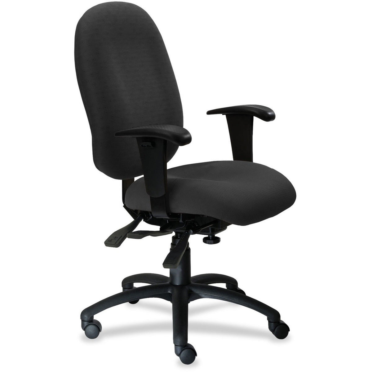 9 to 5 Seating Logic 1780 High-Back Task Chair with Arms - Coal Seat Color - Polyester Seat Material - Acrylic Back Mate