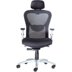 9 to 5 Seating Strata 1580 High-Back Mesh Task Chair with Headrest - Peacock Seat Color - Polyester Seat Material - Acry