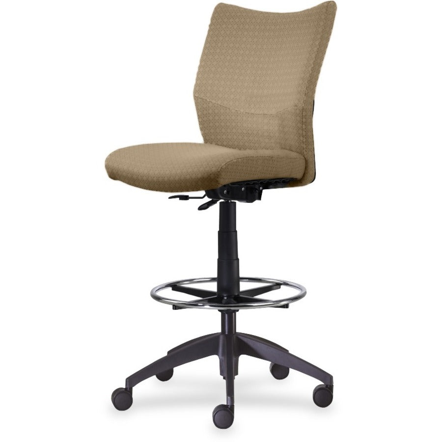 9 to 5 Seating Bristol 2366 Armless Drafting Stool - Champagne Seat Color - Polyester Seat Material - Acrylic Back Mater