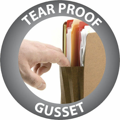 Smead Easy Grip Straight Tab Cut Legal Recycled File Pocket - 8 1/2" x 14" - 1 3/4" Expansion - Redrope - 25 / Box