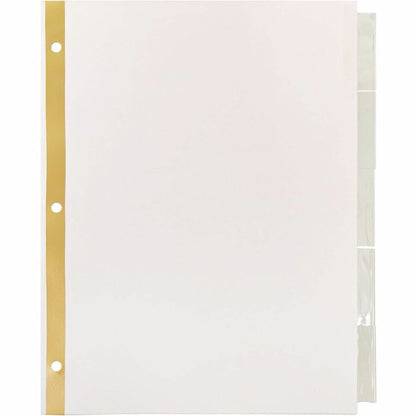 Business Source Tear-resistant Clear Tab Index Dividers - 5 x Divider(s) - 5 Tab(s)/Set - 8.5" Divider Width x 11" Divid