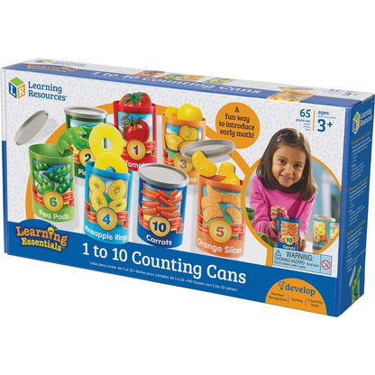 Learning Resources 1-10 Counting Cans Set - Play Kit - Theme/Subject: Learning - 3 Year - 55 Pieces