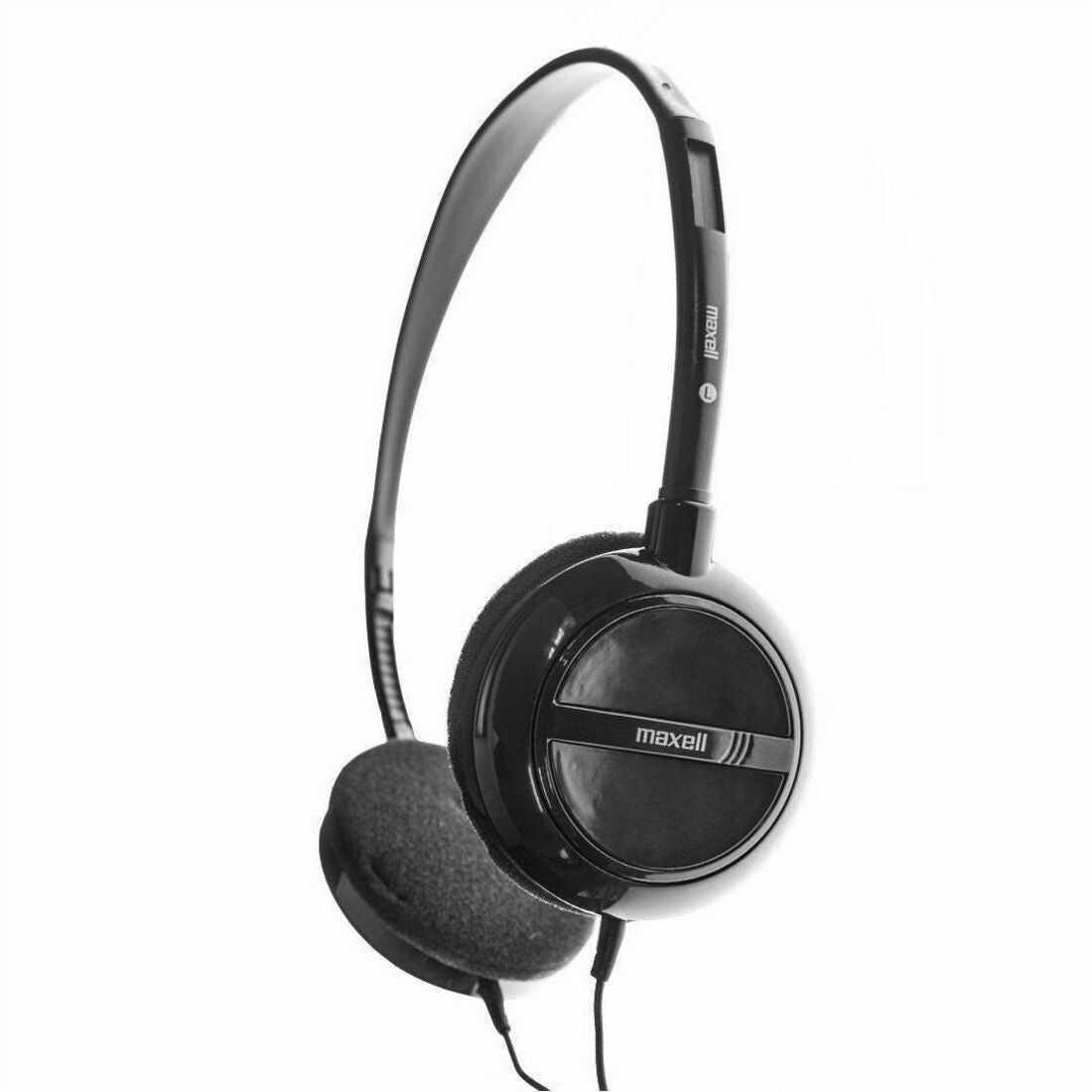 Maxell Lightweight Stereo Headphones - Stereo - Mini-phone (3.5mm) - Wired - 32 Ohm - 20 Hz to 20 kHz - Nickel Plated Co