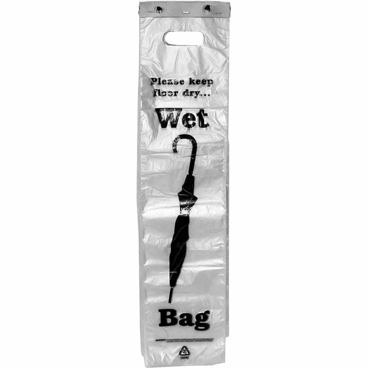 Tatco Wet Umbrella Bags - 31" Length x 7" Width - Clear, Black - Plastic - Umbrella - 1 Carton