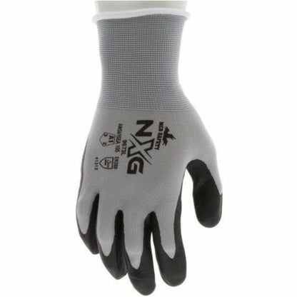 Memphis MCR Safety Nitrile Coated Knit Gloves - Cut, Abrasion Protection - Nitrile Foam Coating - Small Size - Nylon - B