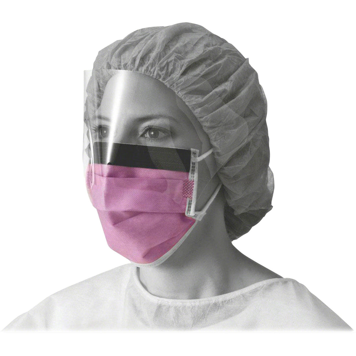 Medline Fluid-resistant Face Mask - Cellulose - Purple - Fluid Resistant, Earloop Style Mask, Fog Resistant, Latex-free 