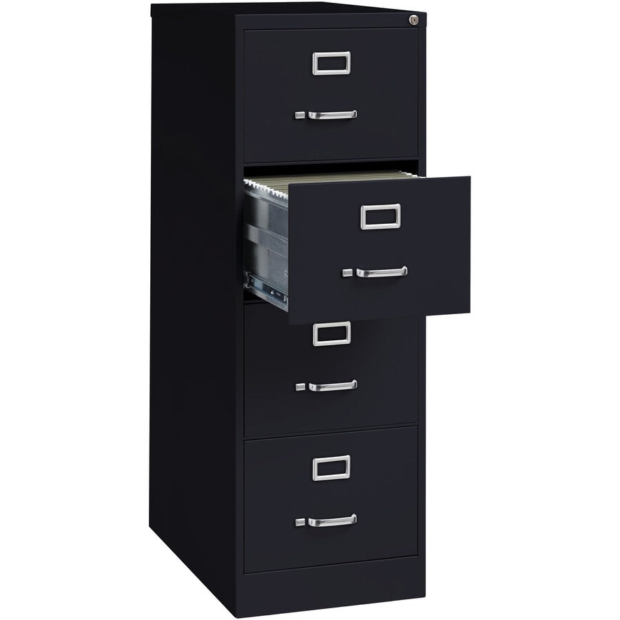 Lorell Fortress Series 26-1/2" Commercial-Grade Vertical File Cabinet - 18" Width x 26.5" Depth x 52" Height - 4 x Drawe