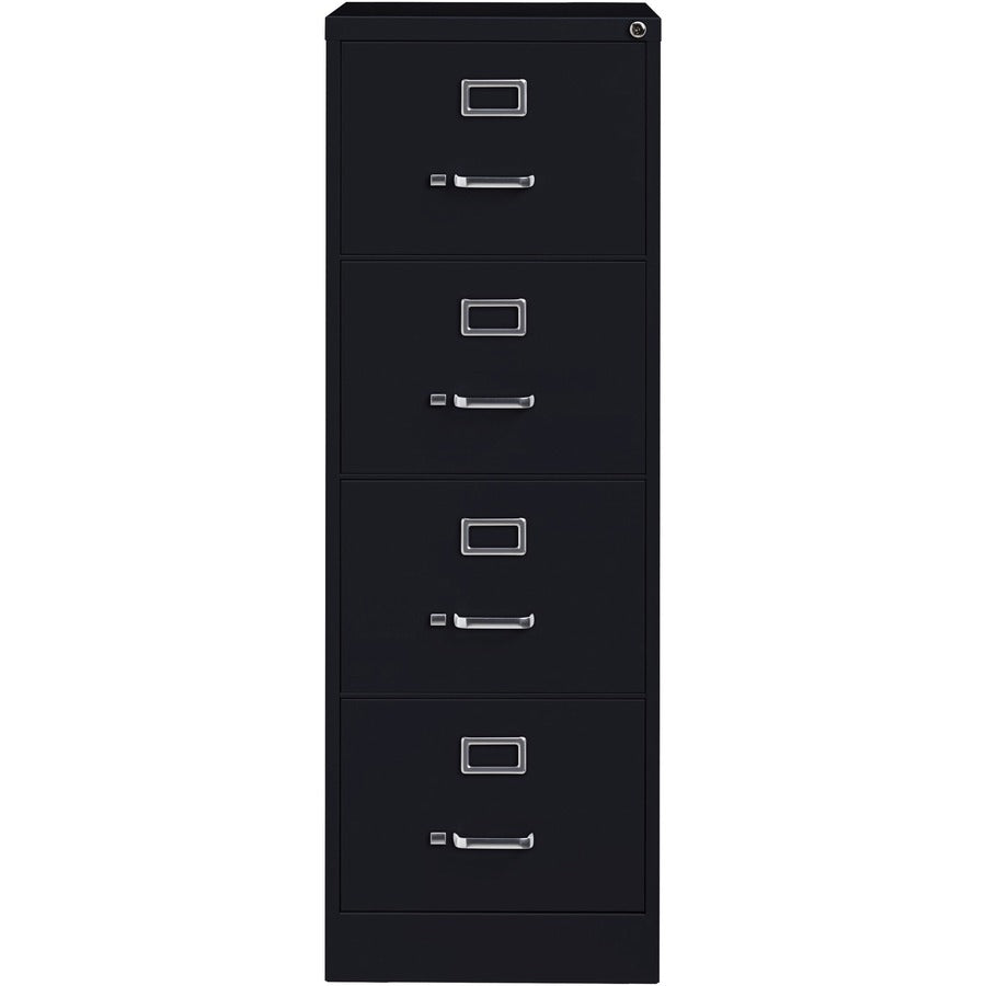 Lorell Fortress Series 26-1/2" Commercial-Grade Vertical File Cabinet - 18" Width x 26.5" Depth x 52" Height - 4 x Drawe