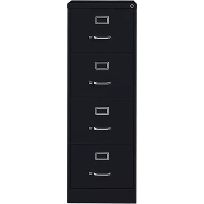Lorell Fortress Series 26-1/2" Commercial-Grade Vertical File Cabinet - 18" Width x 26.5" Depth x 52" Height - 4 x Drawe