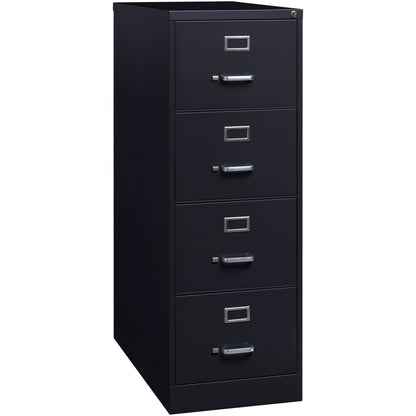 Lorell Fortress Series 26-1/2" Commercial-Grade Vertical File Cabinet - 18" Width x 26.5" Depth x 52" Height - 4 x Drawe