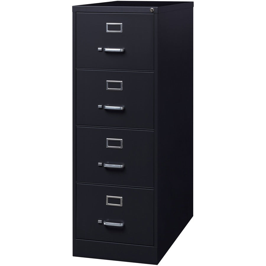 Lorell Fortress Series 26-1/2" Commercial-Grade Vertical File Cabinet - 18" Width x 26.5" Depth x 52" Height - 4 x Drawe