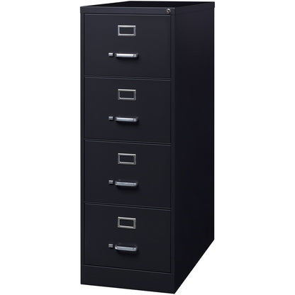Lorell Fortress Series 26-1/2" Commercial-Grade Vertical File Cabinet - 18" Width x 26.5" Depth x 52" Height - 4 x Drawe