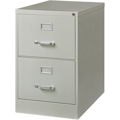 Lorell Fortress Series 26-1/2" Commercial-Grade Vertical File Cabinet - 18" Width x 26.5" Depth x 28.4" Height - 2 x Dra