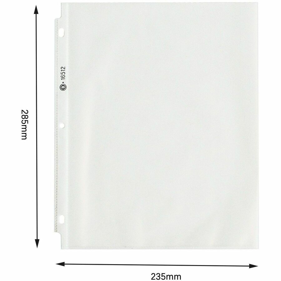 Business Source Sheet Protectors - 3.3 mil Thickness - For Letter 8 1/2" x 11" Sheet - 3 x Holes - Ring Binder - Top Loa