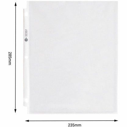 Business Source Sheet Protectors - 2.4 mil Thickness - For Letter 8 1/2" x 11" Sheet - 3 x Holes - Ring Binder - Top Loa