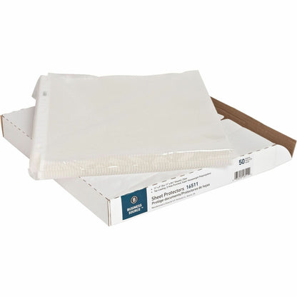 Business Source Sheet Protectors - 5 mil Thickness - For Letter 8 1/2" x 11" Sheet - 3 x Holes - Ring Binder - Top Loadi