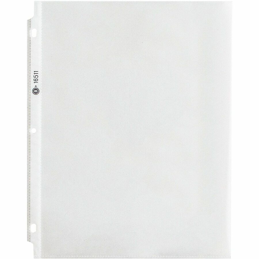 Business Source Sheet Protectors - 5 mil Thickness - For Letter 8 1/2" x 11" Sheet - 3 x Holes - Ring Binder - Top Loadi