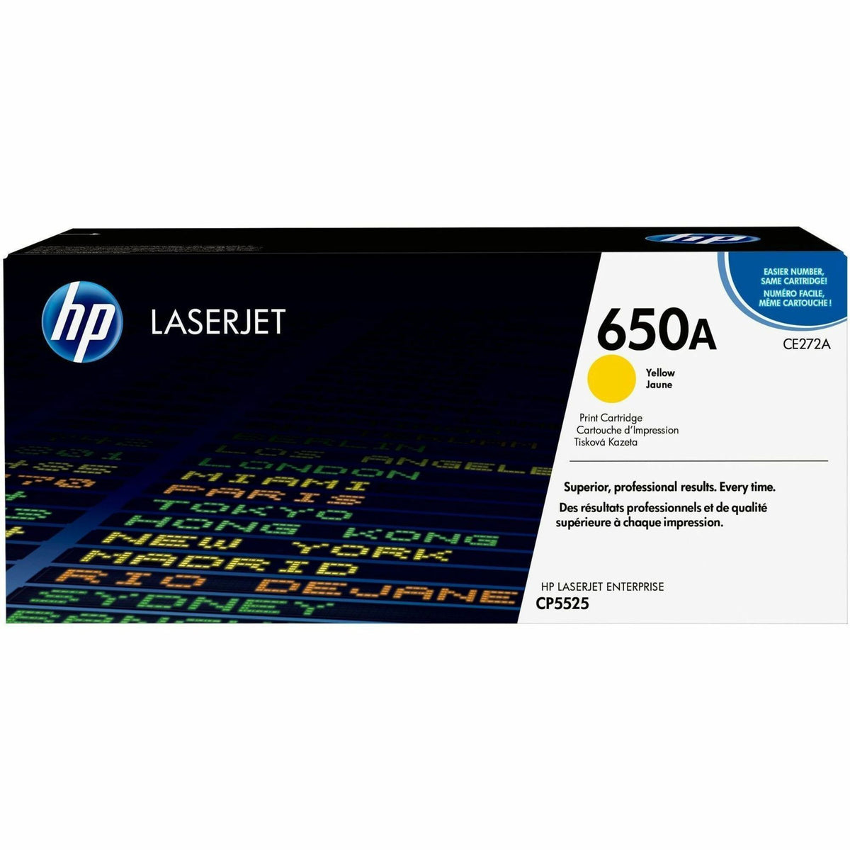 HP 650A Original Laser Toner Cartridge - Single Pack - Yellow - 1 Each - 15000 Pages