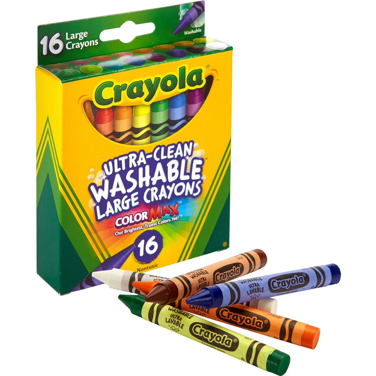 Crayola Ultra-Clean Washable Large Crayons - 1 Box