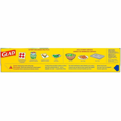Glad 70 Square Foot Press'n Seal Food Plastic Wrap - 11.80" Width x 71.10 ft Length - Durable, Freezer Safe, Microwave S