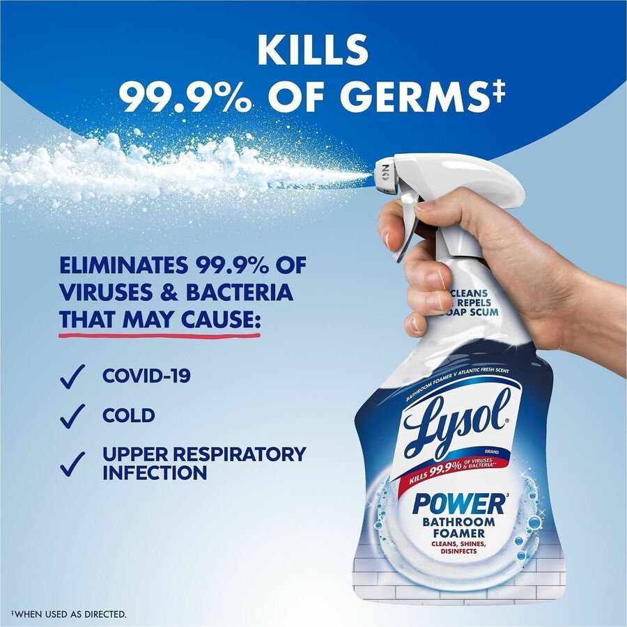 Lysol Bathroom Cleaner Spray - For Multipurpose - Spray - 32 fl oz (1 quart) - Fresh Scent - 12 / Carton