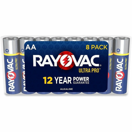 Rayovac Ultra Pro Alkaline AA Batteries - For Multipurpose - AA - 1.5 V DC - 8 / Pack
