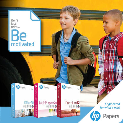 HP Papers Multipurpose20 Copy Paper - White - 96 Brightness - Letter - 8 1/2" x 11" - 20 lb Basis Weight - Smooth - 5 / 