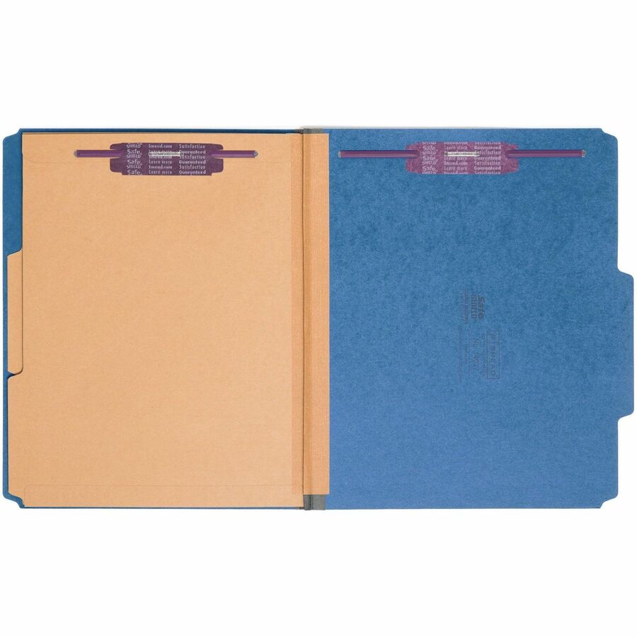 Smead SafeSHIELD 2/5 Tab Cut Letter Recycled Classification Folder - 8 1/2" x 11" - 2" Expansion - 2 x 2S Fastener - 2 P