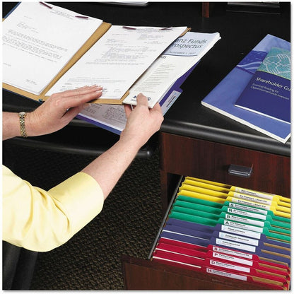 Smead SafeSHIELD 2/5 Tab Cut Letter Recycled Classification Folder - 8 1/2" x 11" - 2" Expansion - 2 x 2S Fastener - 2 P