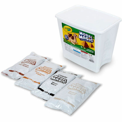 Crayola Model Magic Modeling Material - Project, Sculpture - Assorted, White, Bisque, Earth Tone - 1 Box