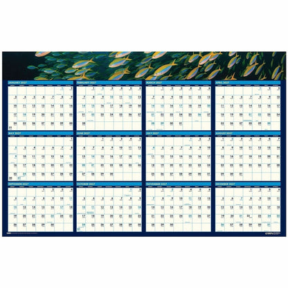 House of Doolittle Earthscapes Sea Life Laminated Planner - Julian Dates - 12 Month - January 2027 to December 2027 - 24