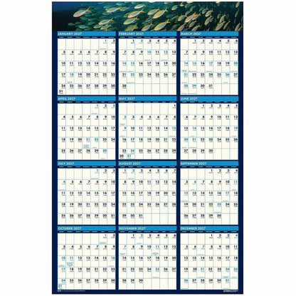 House of Doolittle Earthscapes Sea Life Laminated Planner - Julian Dates - 12 Month - January 2027 to December 2027 - 24