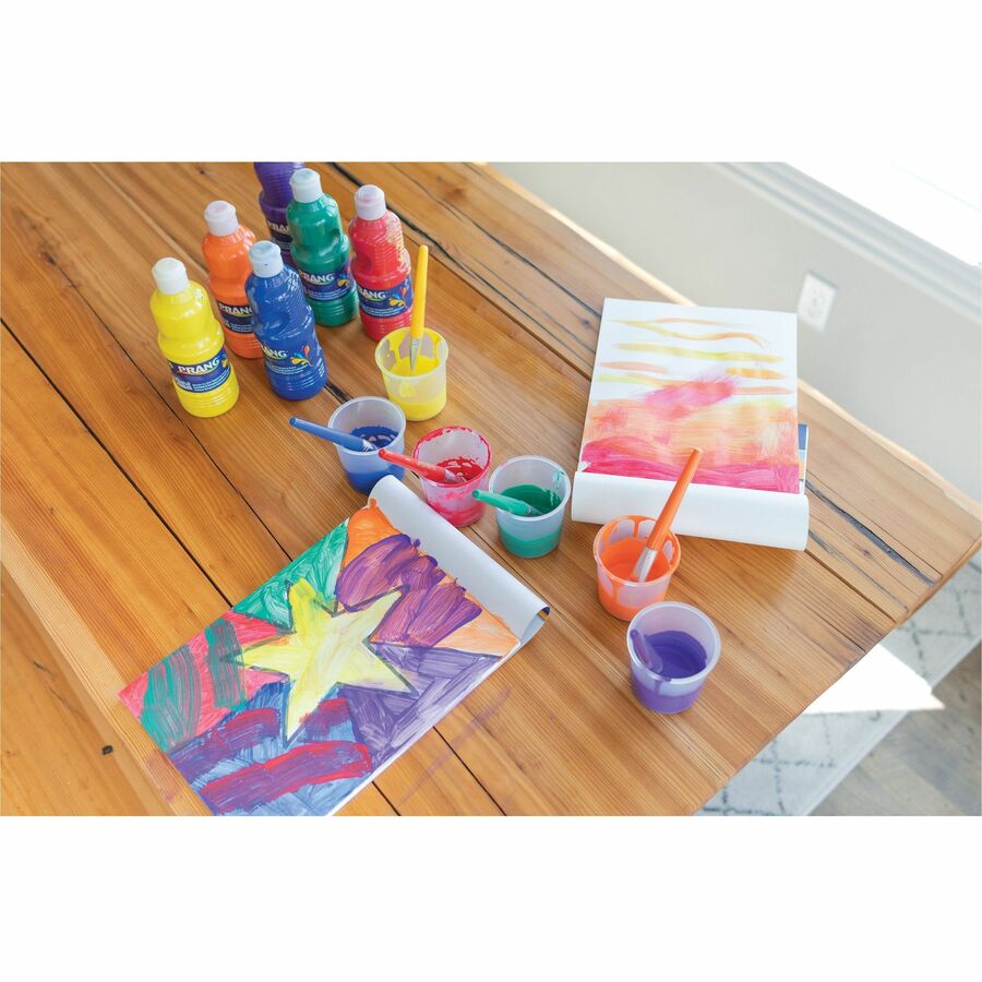 Creativity Street No-Spill Round Paint Cups With Colored Lids - Assorted - 1 Set