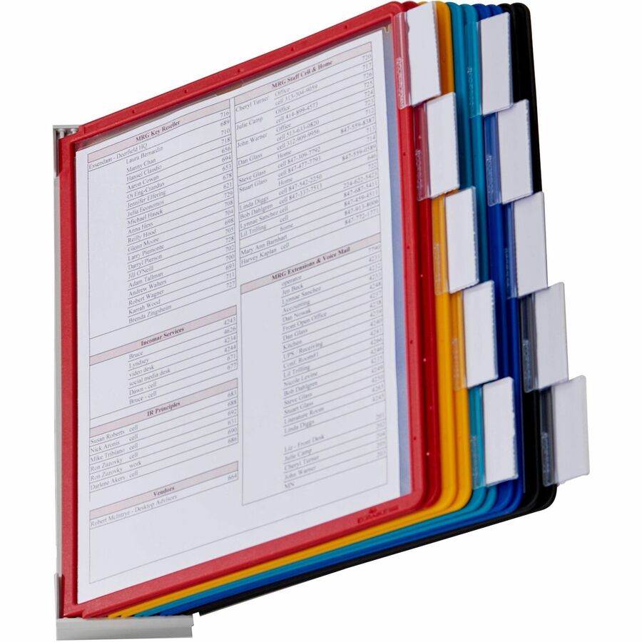 DURABLE Vario Wall Reference Systems - 10 Panels - Support Letter 8.50" x 11" Media - Metal - 1 Each