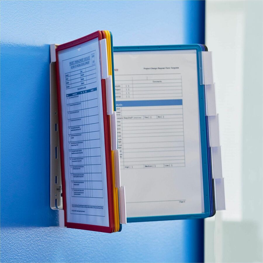 DURABLE Vario Wall Reference Systems - 10 Panels - Support Letter 8.50" x 11" Media - Metal - 1 Each