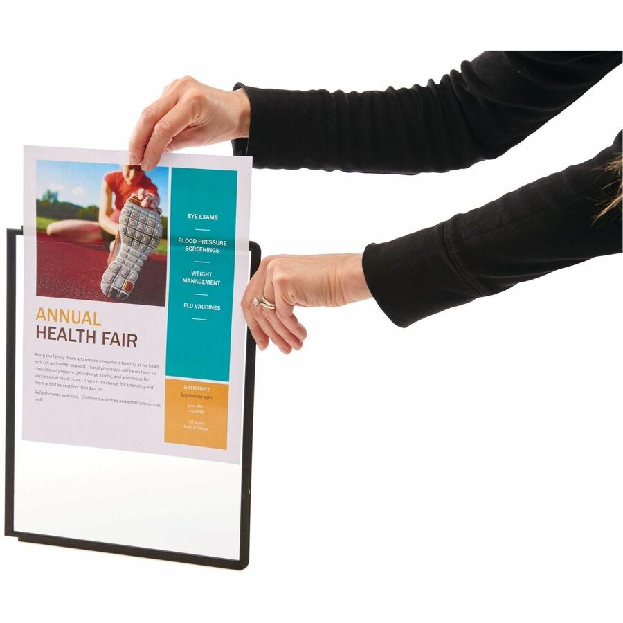 DURABLE Vario Wall Reference Systems - 10 Panels - Support Letter 8.50" x 11" Media - Metal - 1 Each