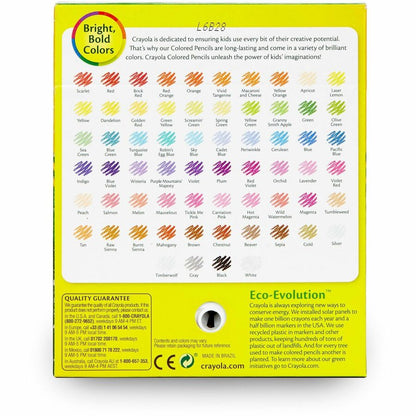 Crayola Colored Pencils - 3.3 mm Assorted Lead - HB - Assorted Wood Barrel - 64 / Set