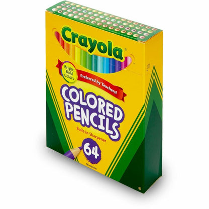 Crayola Colored Pencils - 3.3 mm Assorted Lead - HB - Assorted Wood Barrel - 64 / Set