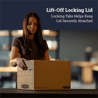 Bankers Box Mystic Storage Boxes - Internal Dimensions: 12" Width x 15" Depth x 10" Height - 25 / Carton