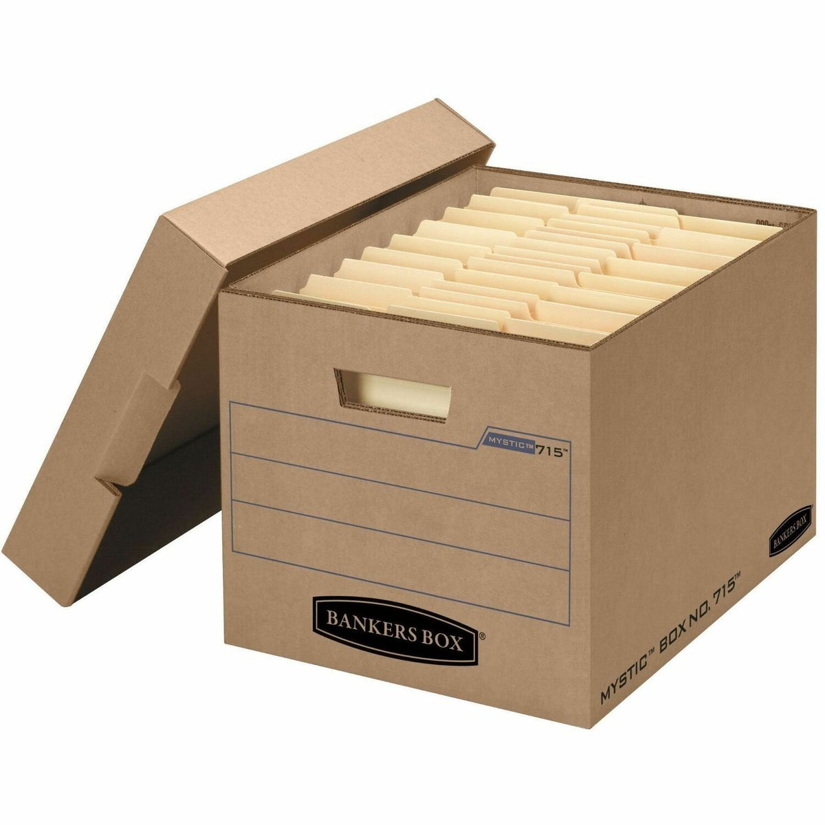 Bankers Box Mystic Storage Boxes - Internal Dimensions: 12" Width x 15" Depth x 10" Height - 25 / Carton