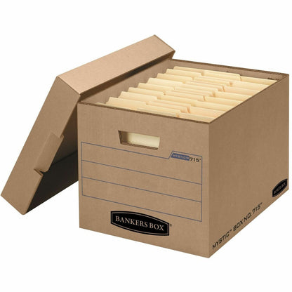Bankers Box Mystic Storage Boxes - Internal Dimensions: 12" Width x 15" Depth x 10" Height - 25 / Carton