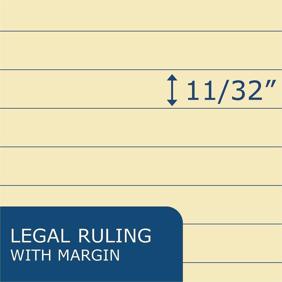 Roaring Spring Recycled Legal Pad - 40 Sheets - 80 Pages - Printed - Stapled/Tapebound - Both Side Ruling Surface - 12 /