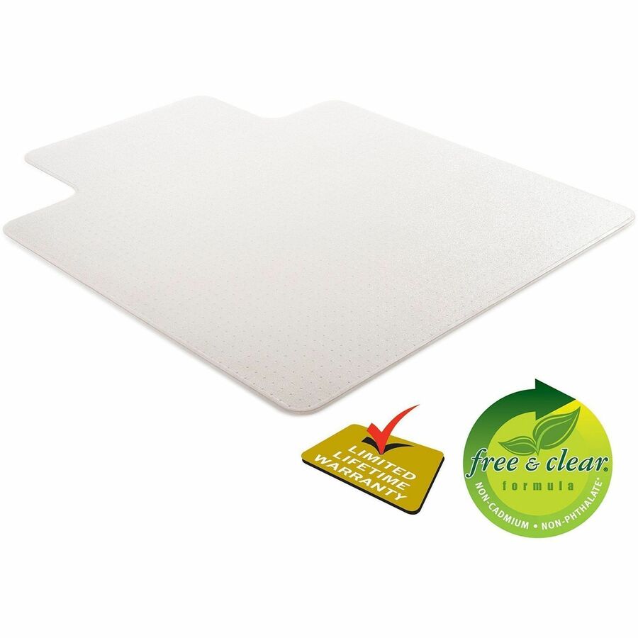 Deflecto RollaMat for Carpet - Home, Office, Carpet - 60" Length x 46" Width - Lip Size 12" Length x 25" Width - Rectang
