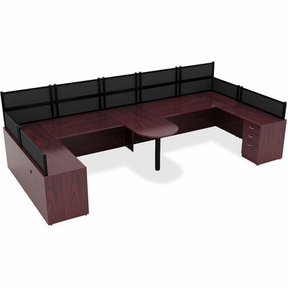 Lorell Essentials Series Bridge - 29.5" Height x 41.6" Width x 23.6" Depth x 1" Thickness - Finish: Laminate, Mahogany -