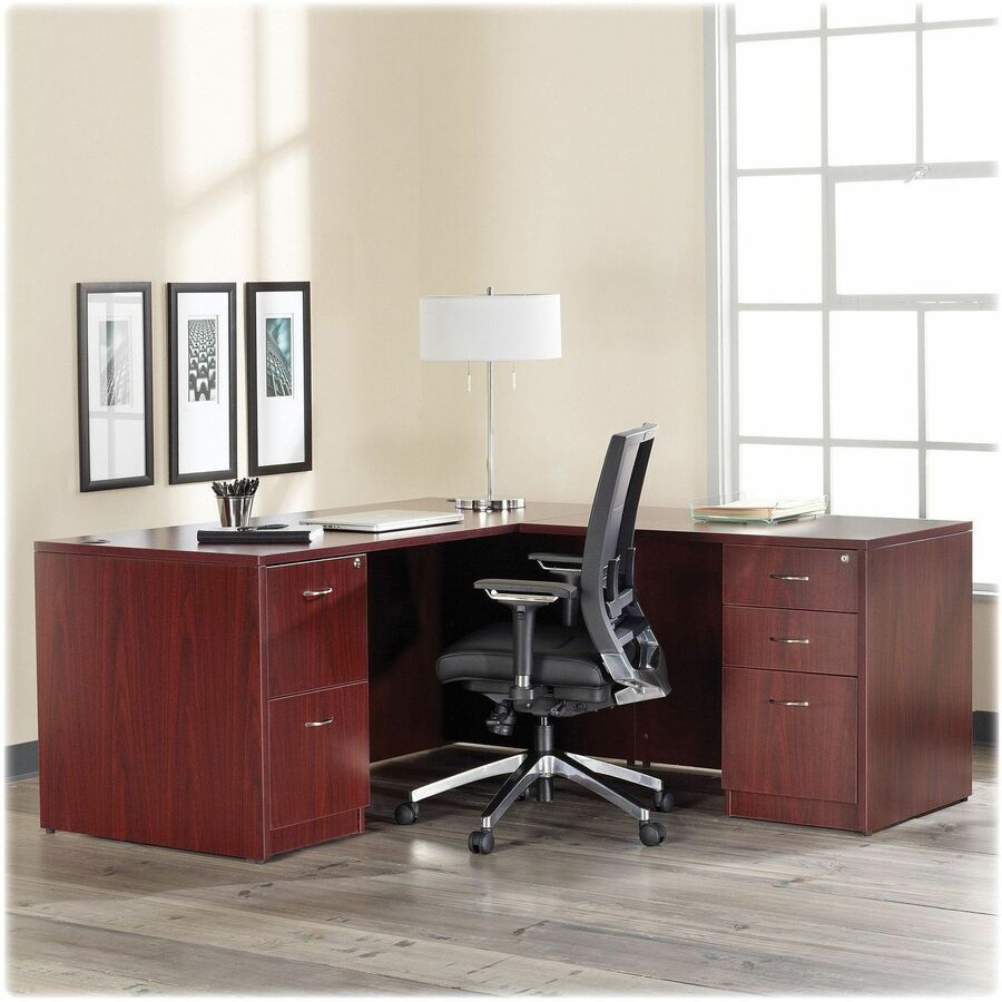 Lorell Essentials Series Bridge - 29.5" Height x 41.6" Width x 23.6" Depth x 1" Thickness - Finish: Laminate, Mahogany -