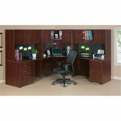 Lorell Essentials Series Bridge - 29.5" Height x 41.6" Width x 23.6" Depth x 1" Thickness - Finish: Laminate, Mahogany -