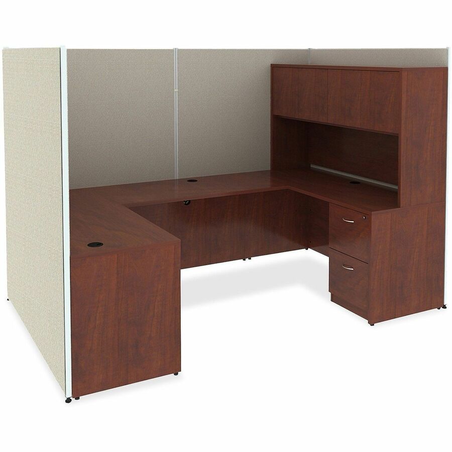 Lorell Essentials Series Bridge - 29.5" Height x 41.4" Width x 23.6" Depth - Finish: Cherry, Laminate - 1 Each