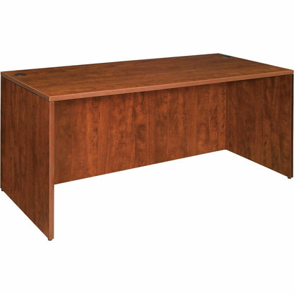 Lorell Essentials Series Rectangular Desk Shell - 29.5" Height x 59" Width x 29.5" Depth - Finish: Cherry, Laminate - Gr
