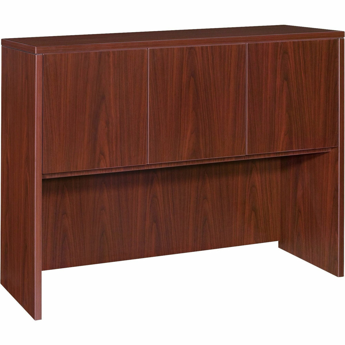 Lorell Essentials Series Stack-on Hutch with Doors - 36" Height x 47.3" Width x 14.8" Depth - 3 Door(s) - Finish: Lamina